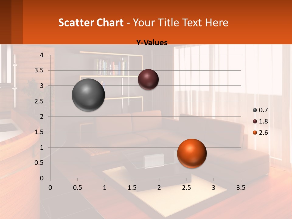 A Living Room With A Couch And A Table PowerPoint Template