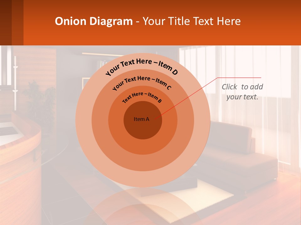 A Living Room With A Couch And A Table PowerPoint Template
