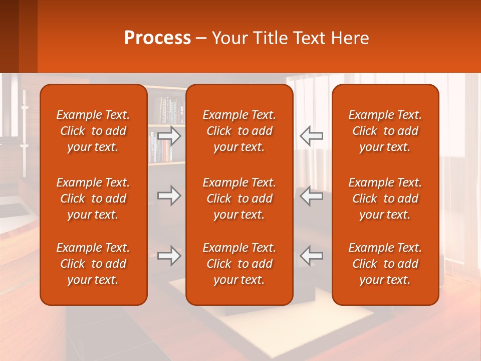 A Living Room With A Couch And A Table PowerPoint Template