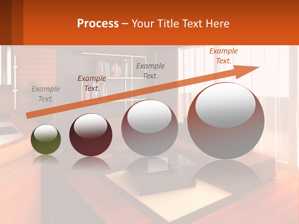 A Living Room With A Couch And A Table PowerPoint Template