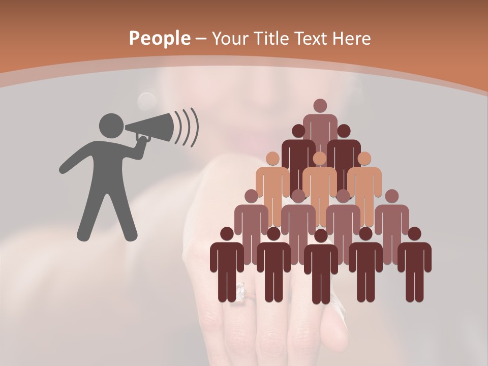 A Woman Pointing Her Finger Towards The Camera PowerPoint Template