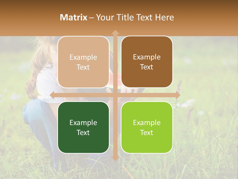 A Little Girl Eating A Piece Of Watermelon PowerPoint Template