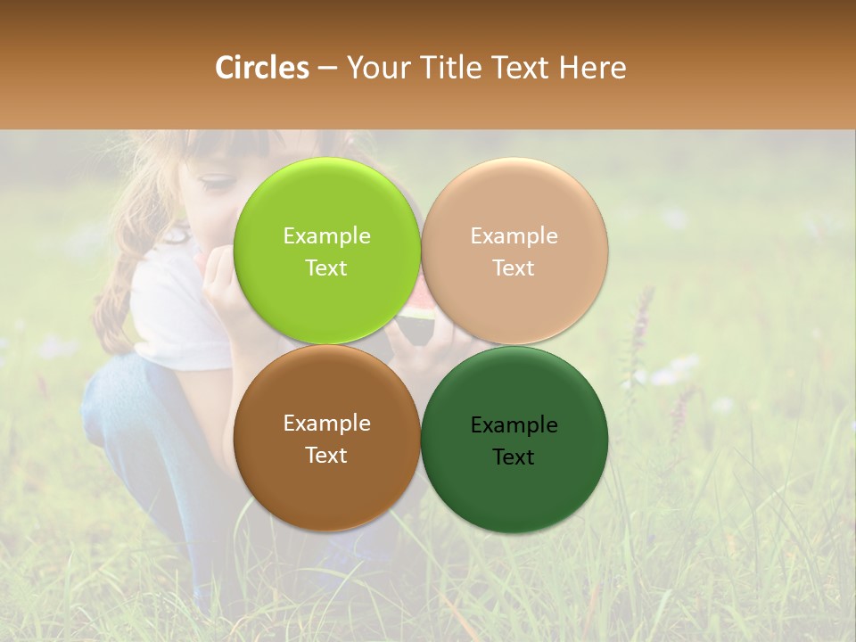 A Little Girl Eating A Piece Of Watermelon PowerPoint Template