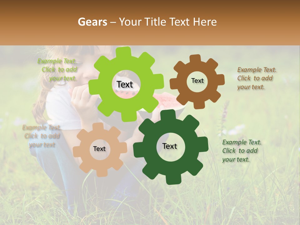 A Little Girl Eating A Piece Of Watermelon PowerPoint Template