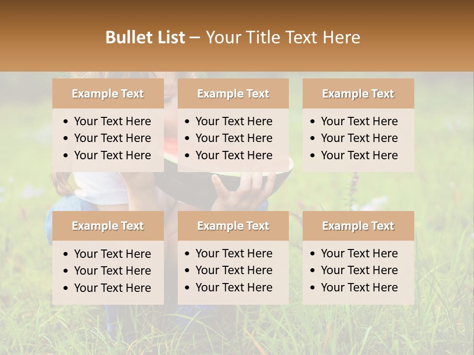 A Little Girl Eating A Piece Of Watermelon PowerPoint Template