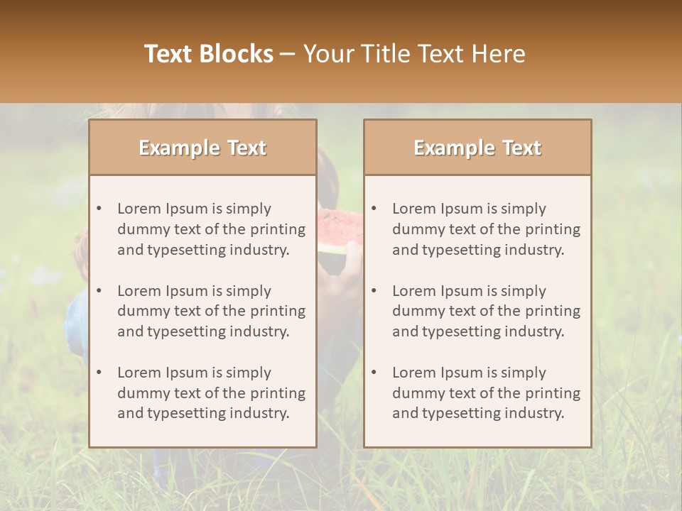 A Little Girl Eating A Piece Of Watermelon PowerPoint Template