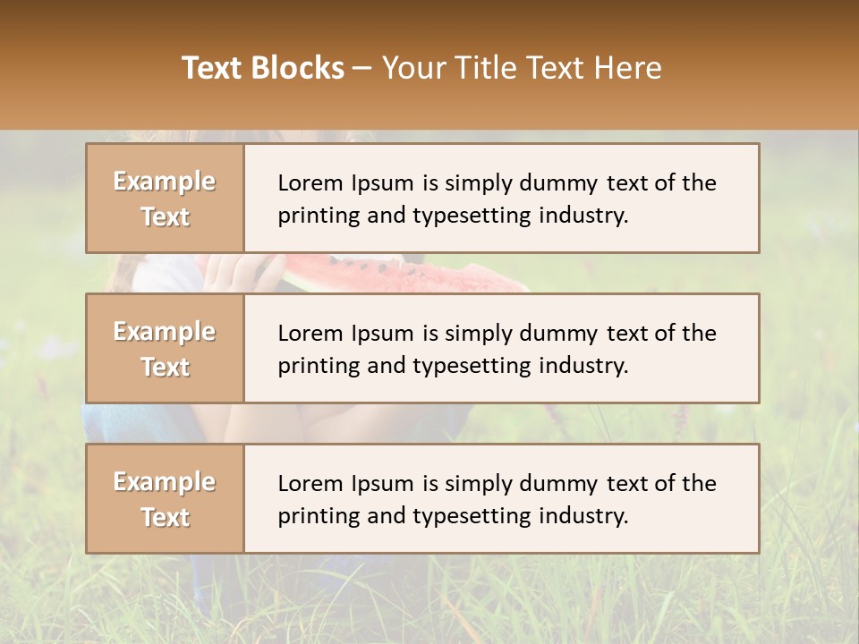 A Little Girl Eating A Piece Of Watermelon PowerPoint Template