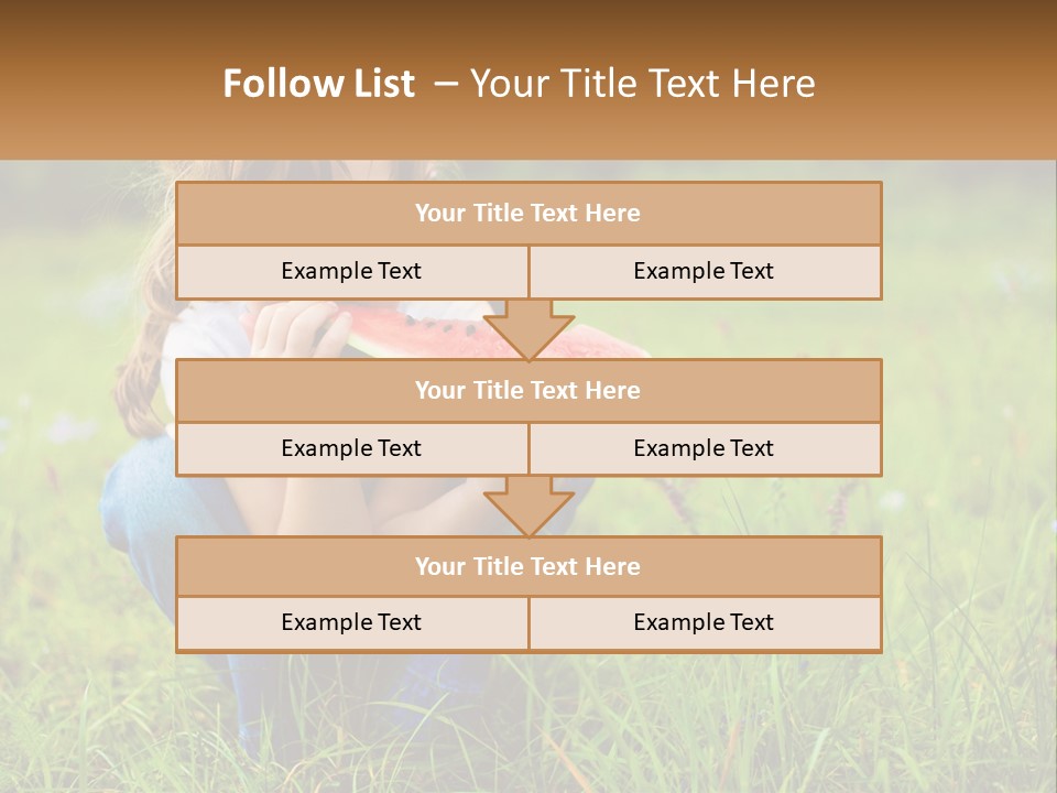 A Little Girl Eating A Piece Of Watermelon PowerPoint Template