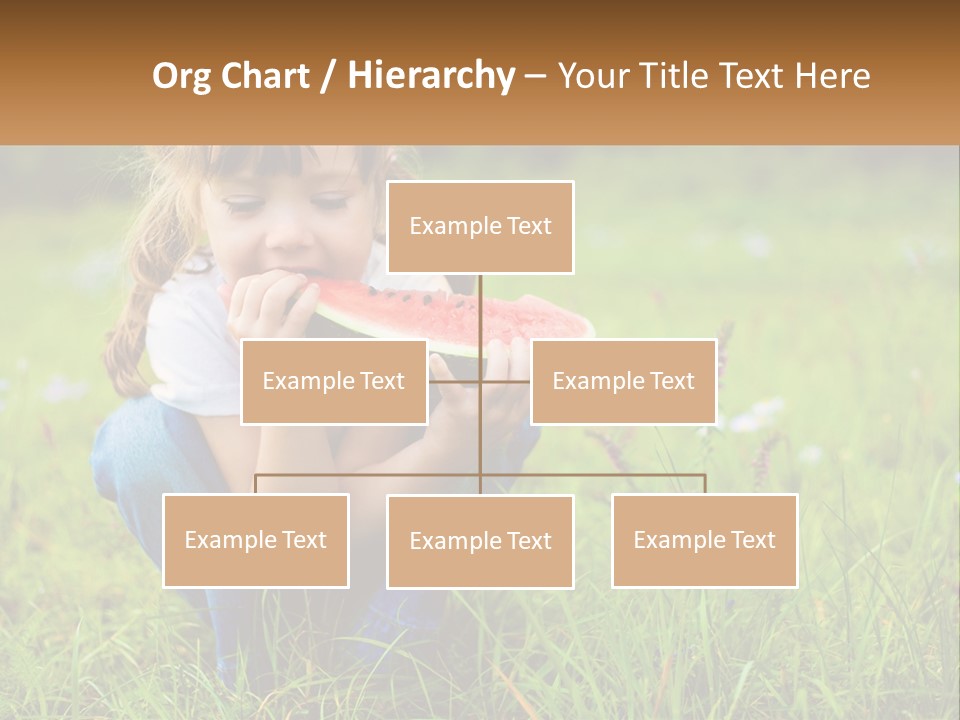 A Little Girl Eating A Piece Of Watermelon PowerPoint Template