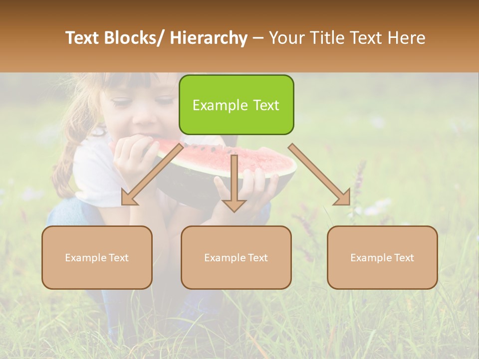 A Little Girl Eating A Piece Of Watermelon PowerPoint Template