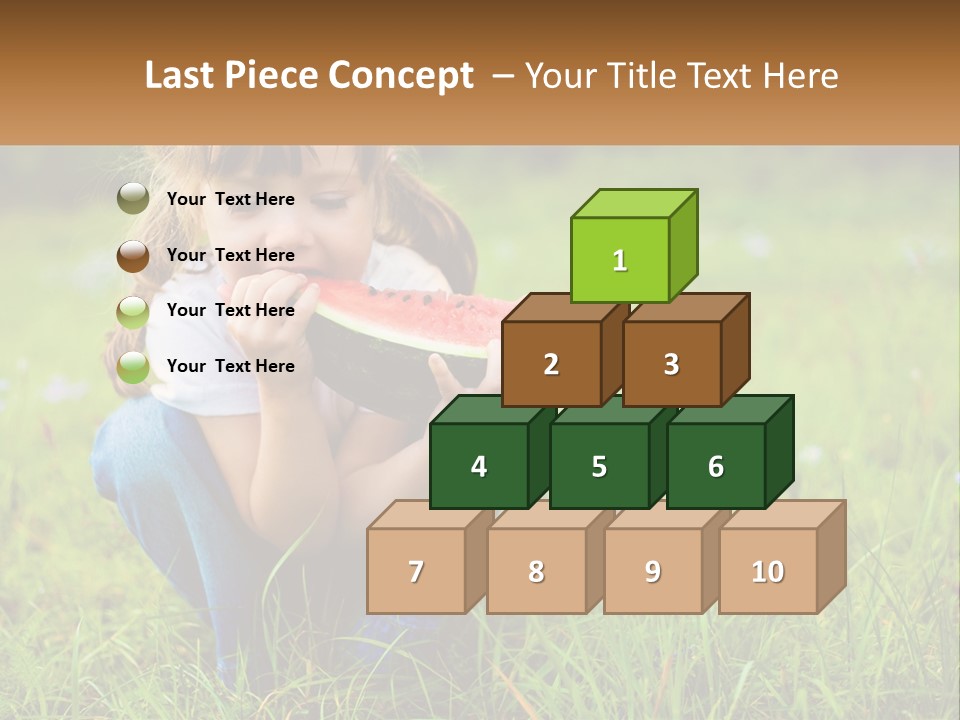 A Little Girl Eating A Piece Of Watermelon PowerPoint Template