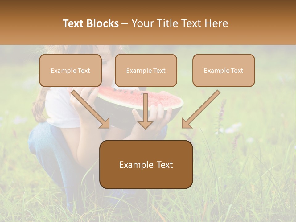 A Little Girl Eating A Piece Of Watermelon PowerPoint Template