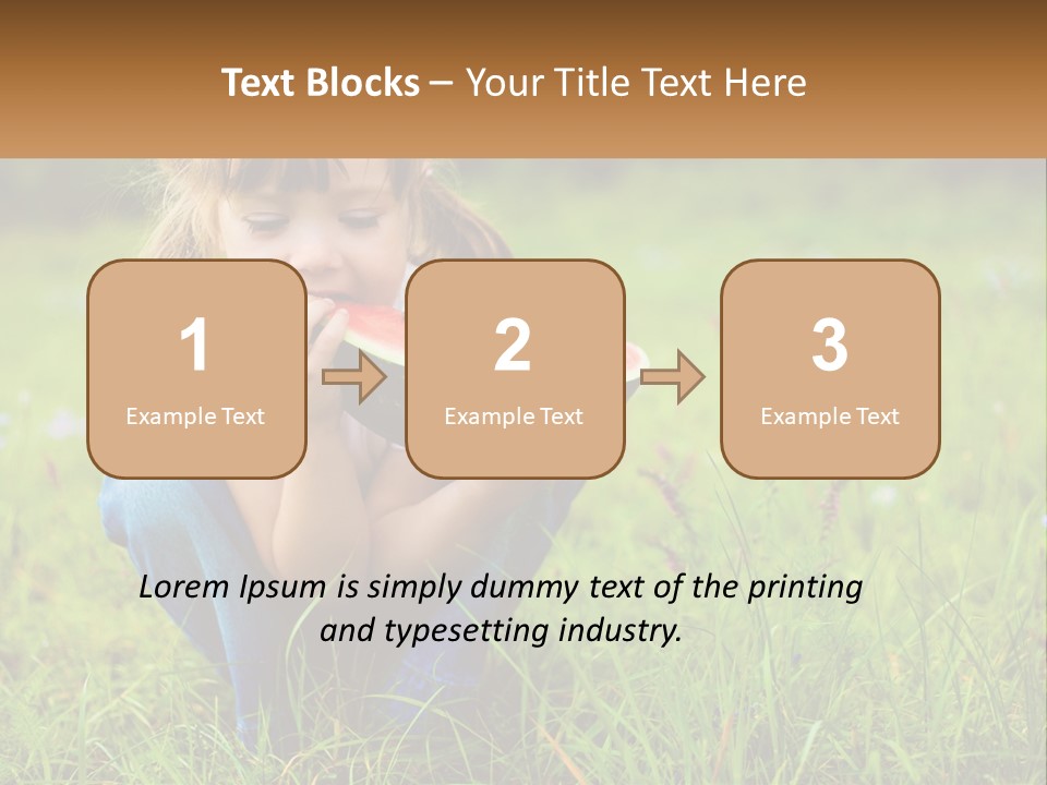 A Little Girl Eating A Piece Of Watermelon PowerPoint Template