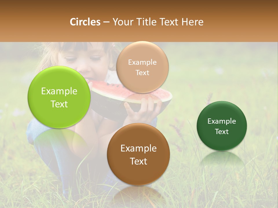 A Little Girl Eating A Piece Of Watermelon PowerPoint Template