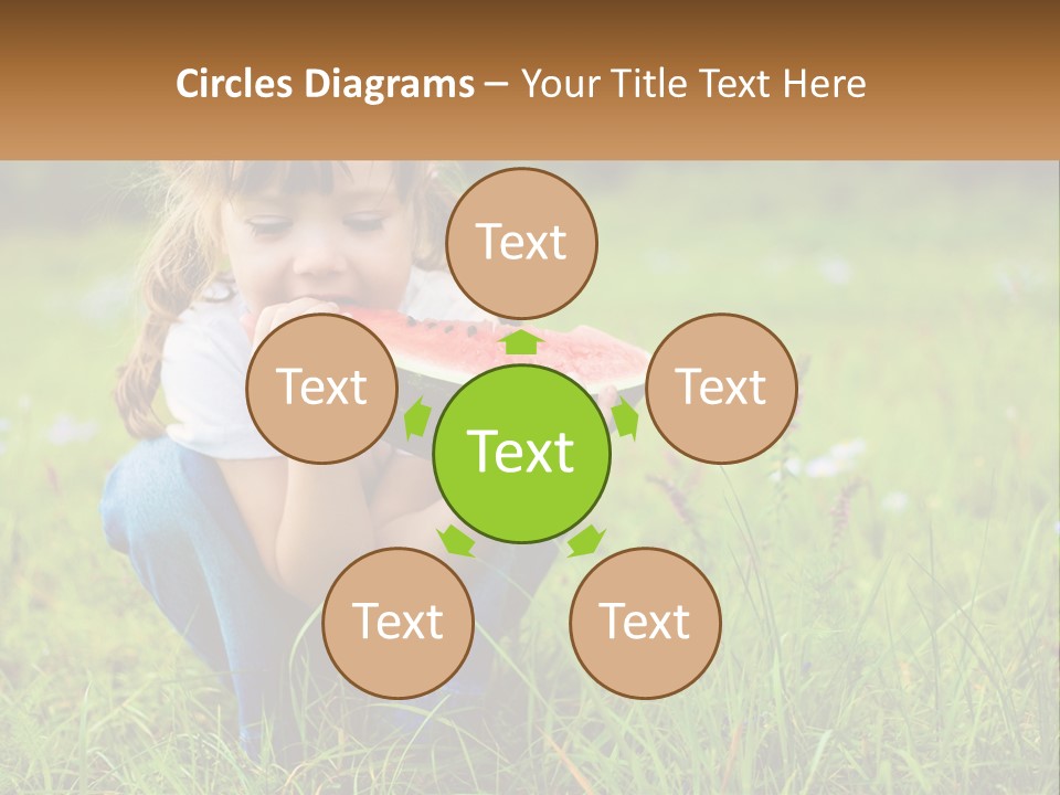 A Little Girl Eating A Piece Of Watermelon PowerPoint Template