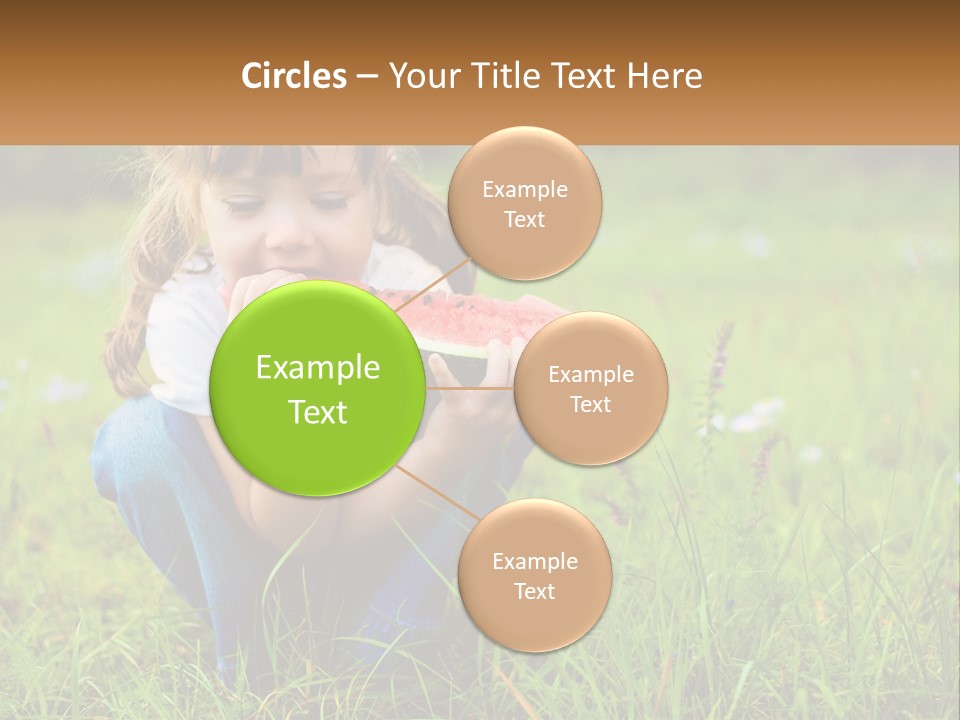 A Little Girl Eating A Piece Of Watermelon PowerPoint Template