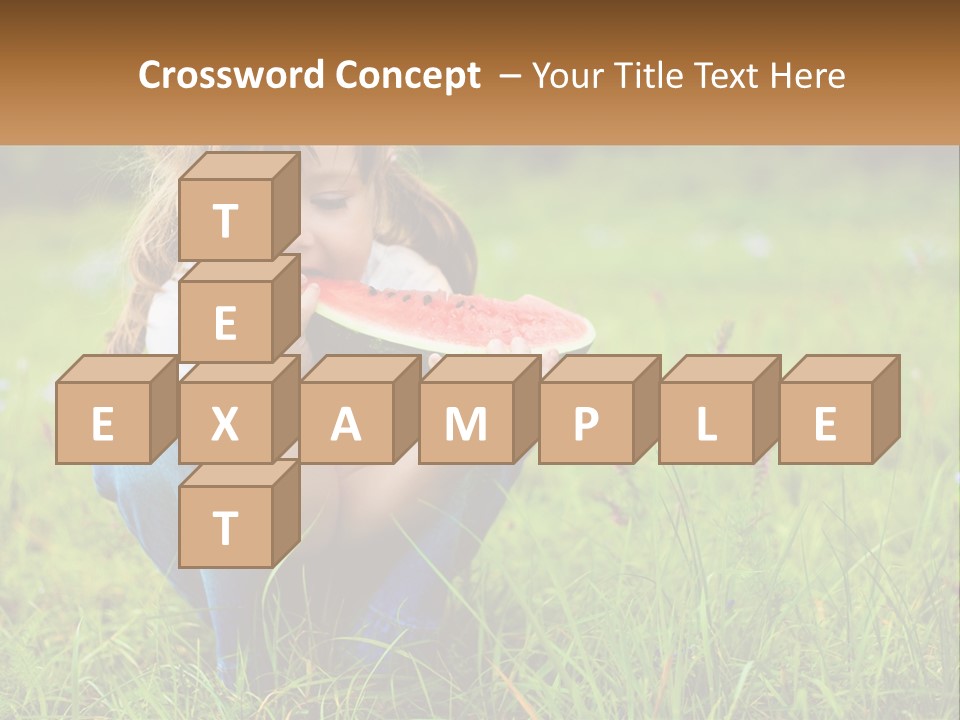 A Little Girl Eating A Piece Of Watermelon PowerPoint Template