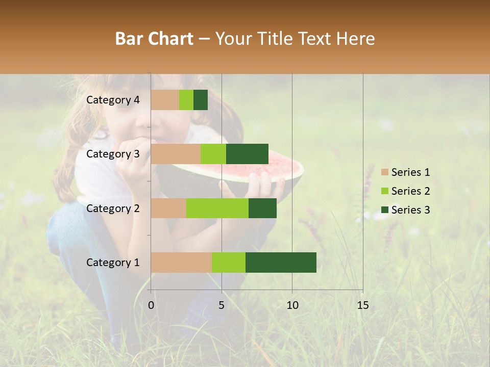 A Little Girl Eating A Piece Of Watermelon PowerPoint Template