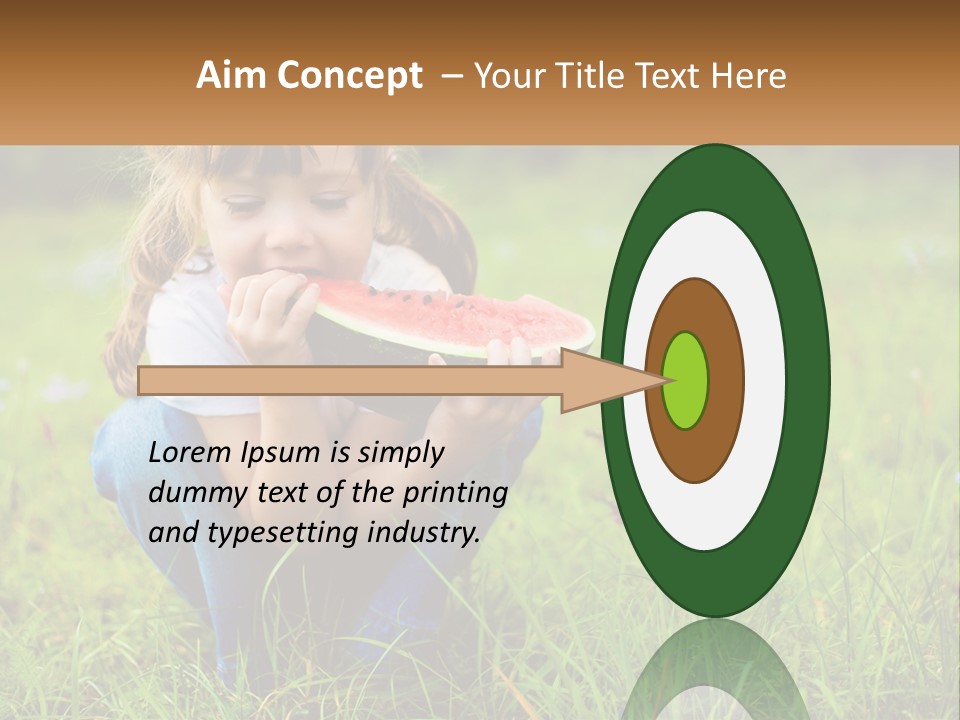 A Little Girl Eating A Piece Of Watermelon PowerPoint Template