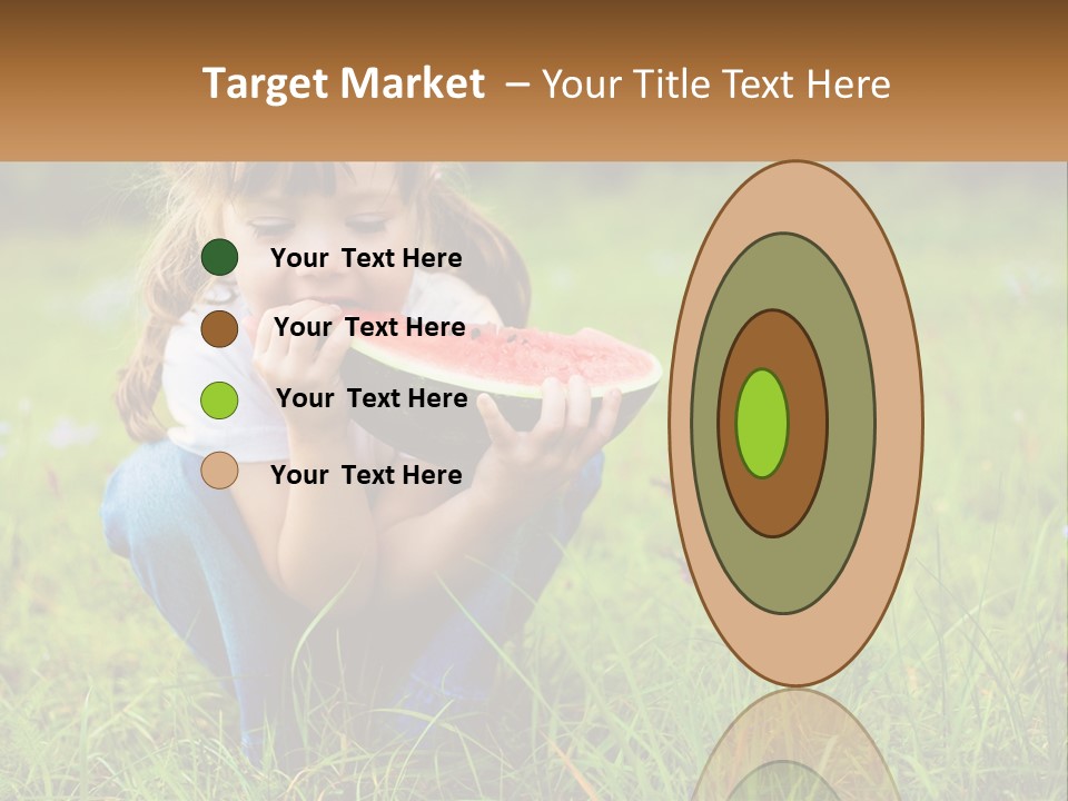 A Little Girl Eating A Piece Of Watermelon PowerPoint Template