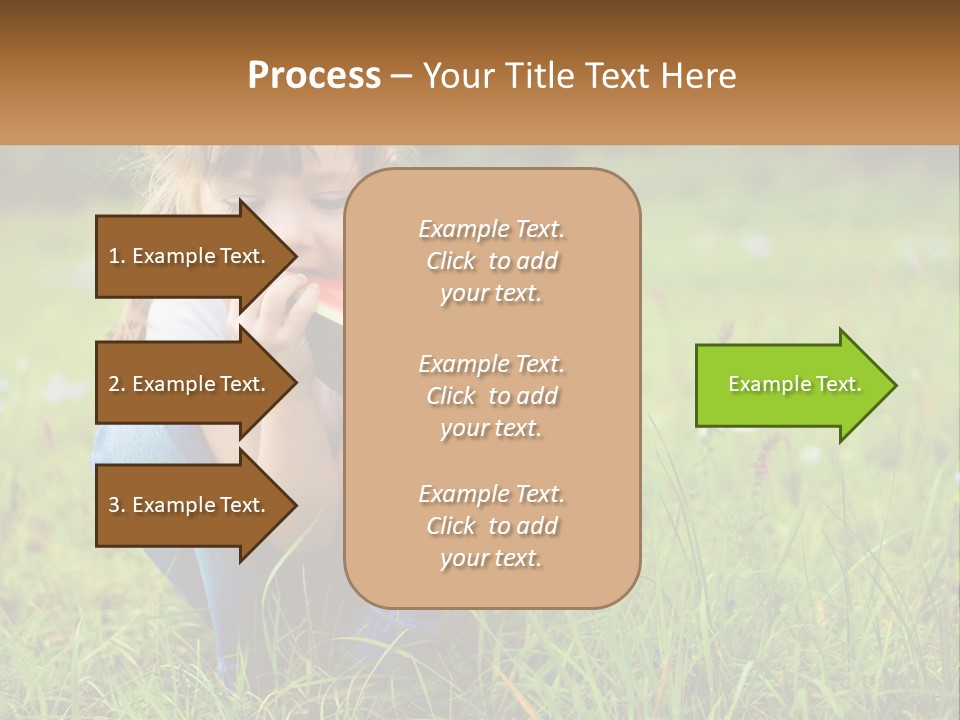 A Little Girl Eating A Piece Of Watermelon PowerPoint Template