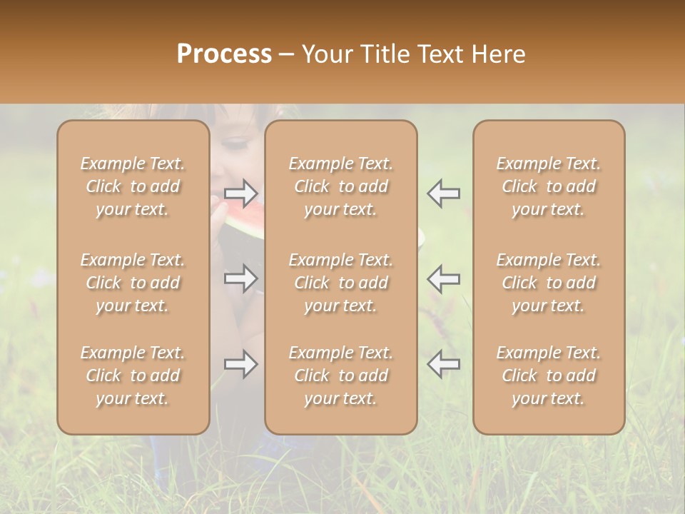 A Little Girl Eating A Piece Of Watermelon PowerPoint Template