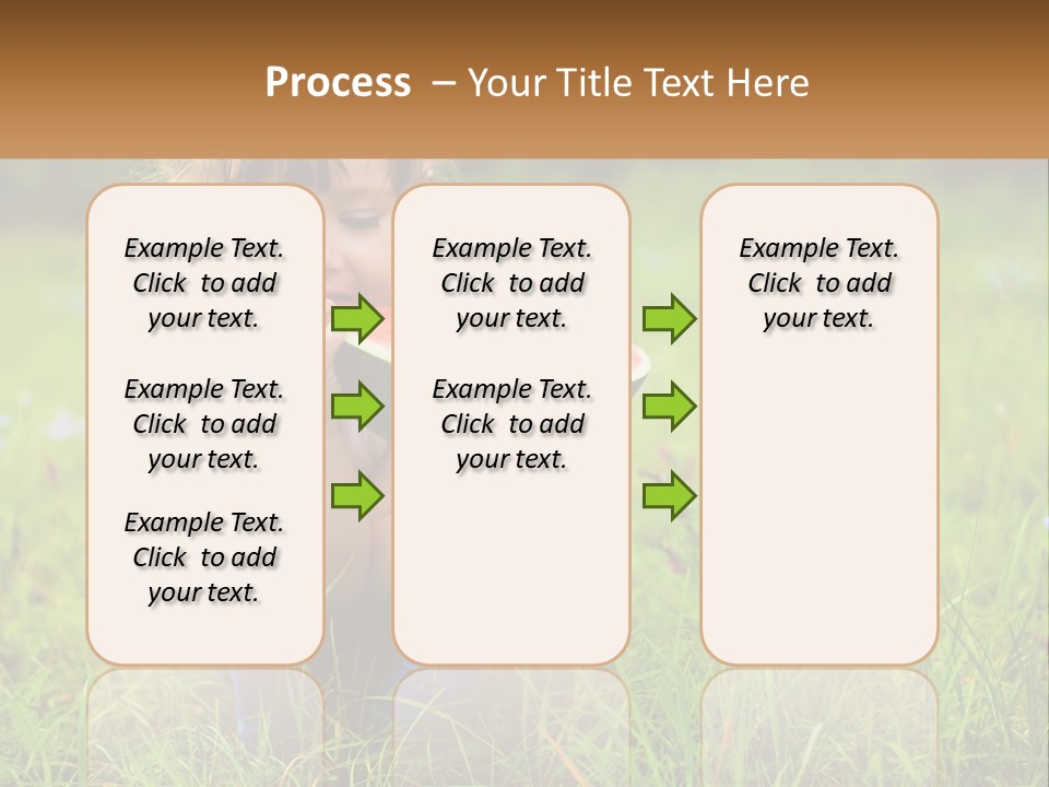A Little Girl Eating A Piece Of Watermelon PowerPoint Template