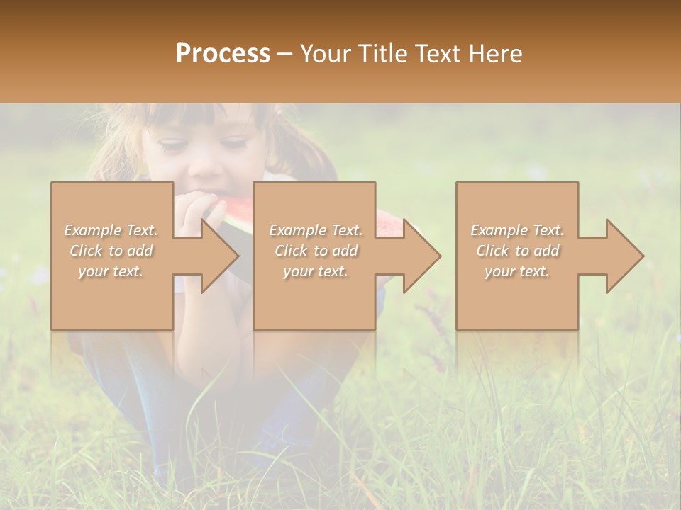 A Little Girl Eating A Piece Of Watermelon PowerPoint Template