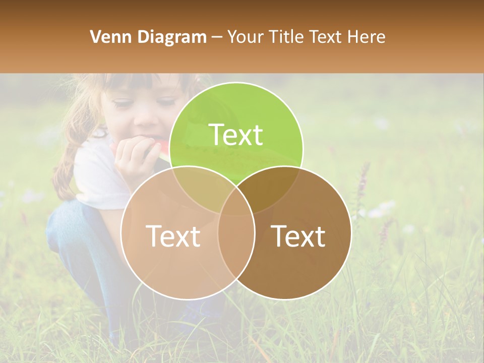 A Little Girl Eating A Piece Of Watermelon PowerPoint Template