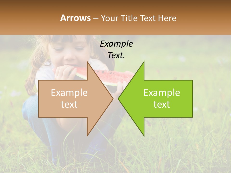 A Little Girl Eating A Piece Of Watermelon PowerPoint Template