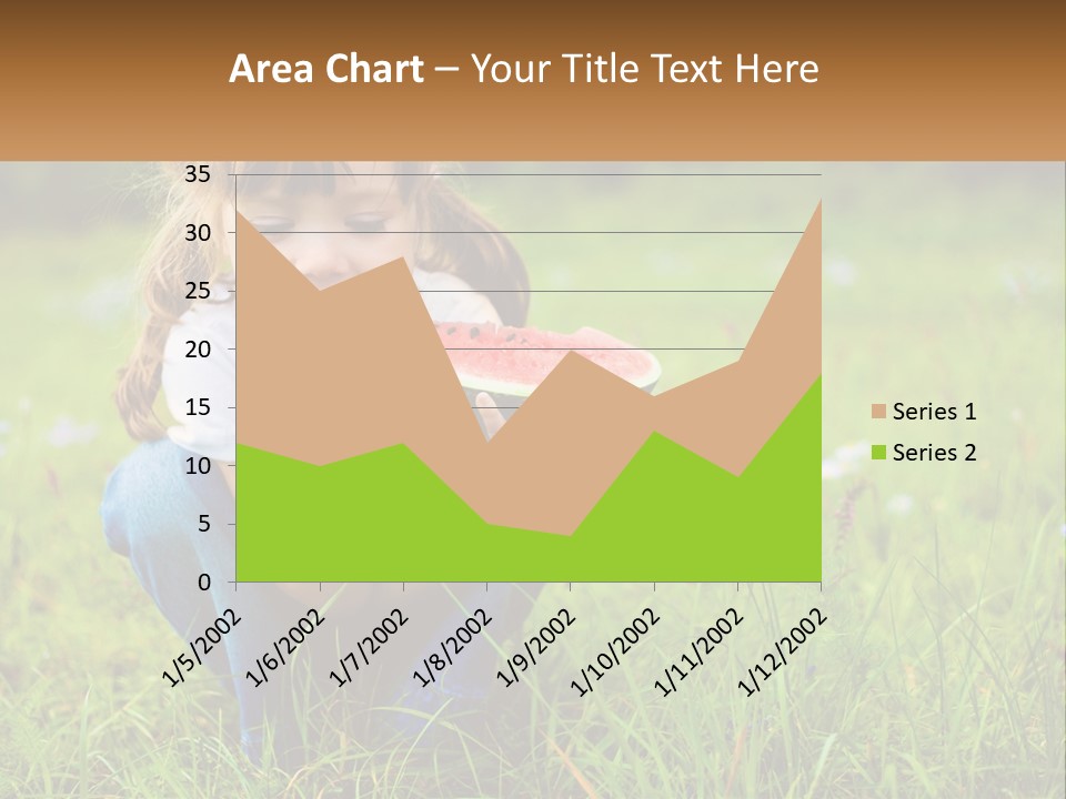 A Little Girl Eating A Piece Of Watermelon PowerPoint Template