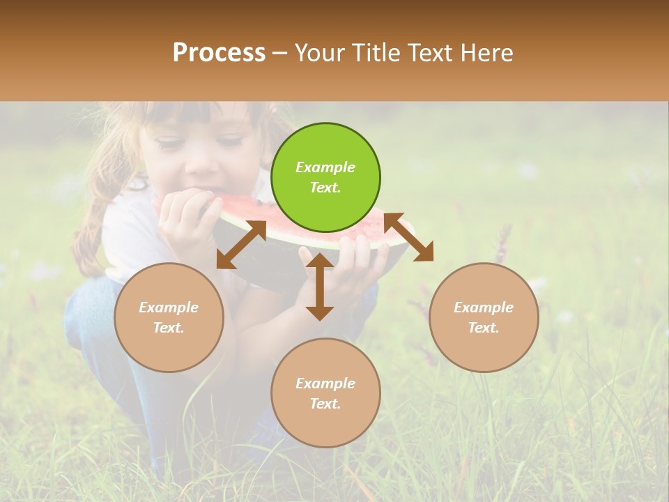 A Little Girl Eating A Piece Of Watermelon PowerPoint Template