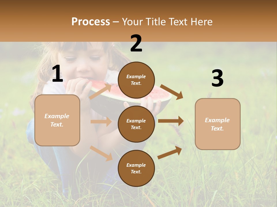 A Little Girl Eating A Piece Of Watermelon PowerPoint Template