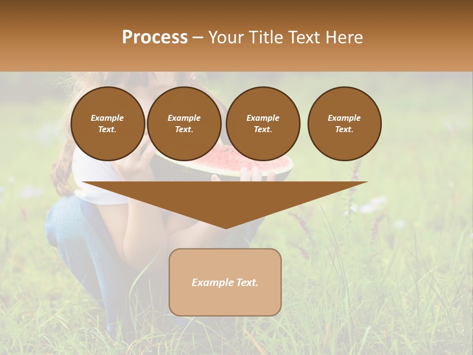 A Little Girl Eating A Piece Of Watermelon PowerPoint Template