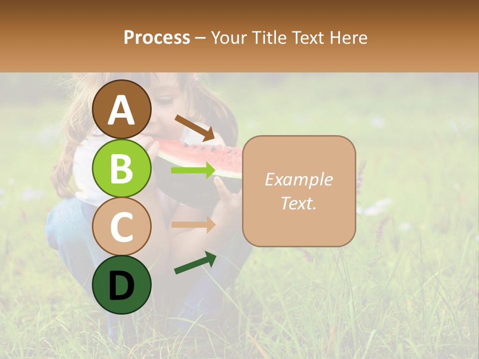 A Little Girl Eating A Piece Of Watermelon PowerPoint Template