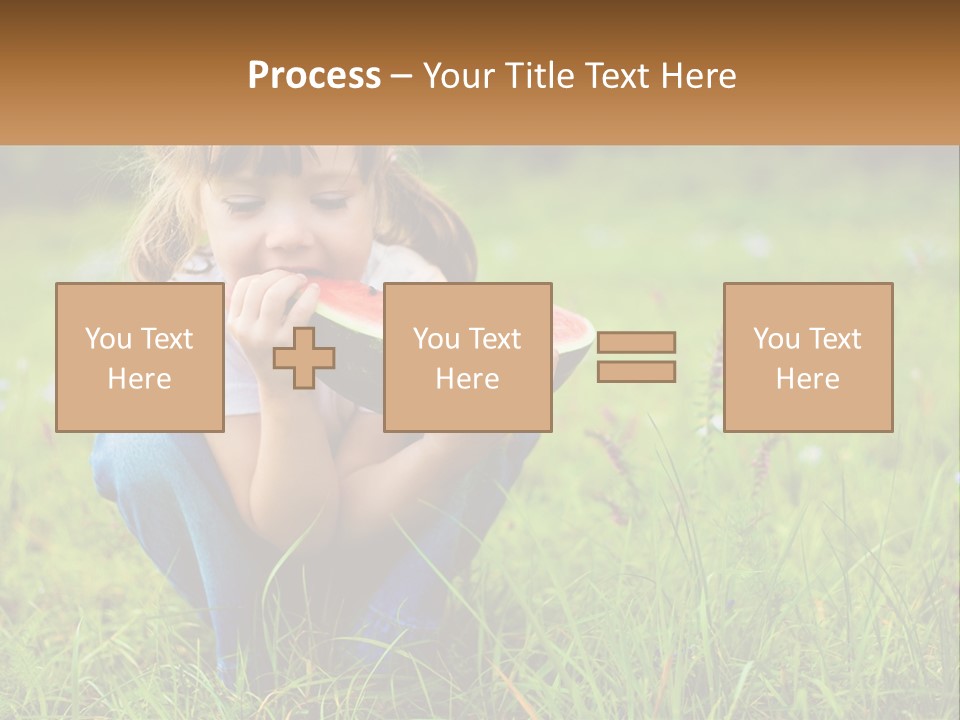 A Little Girl Eating A Piece Of Watermelon PowerPoint Template