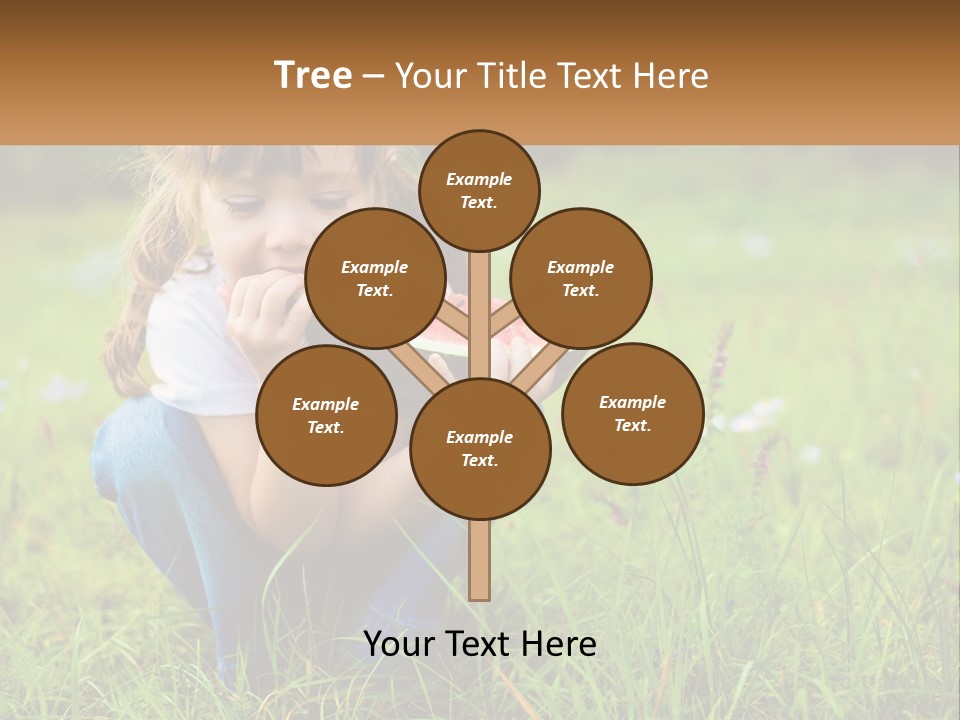 A Little Girl Eating A Piece Of Watermelon PowerPoint Template