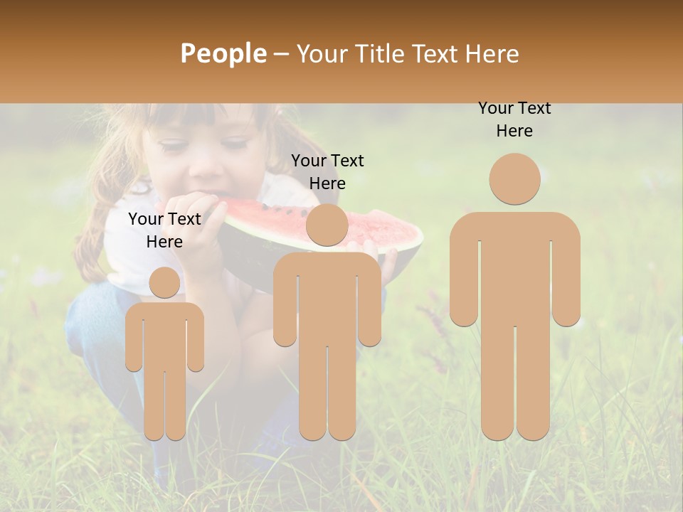 A Little Girl Eating A Piece Of Watermelon PowerPoint Template