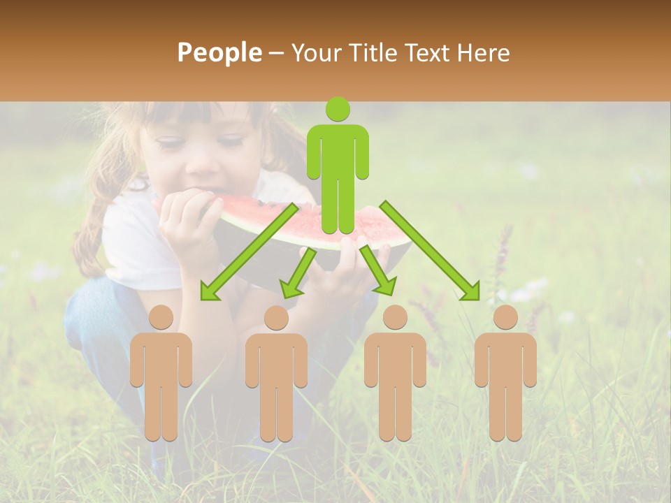A Little Girl Eating A Piece Of Watermelon PowerPoint Template