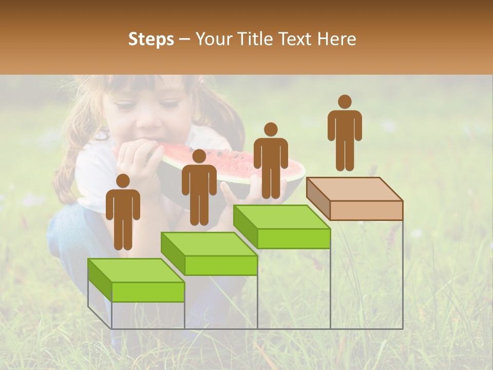 A Little Girl Eating A Piece Of Watermelon PowerPoint Template