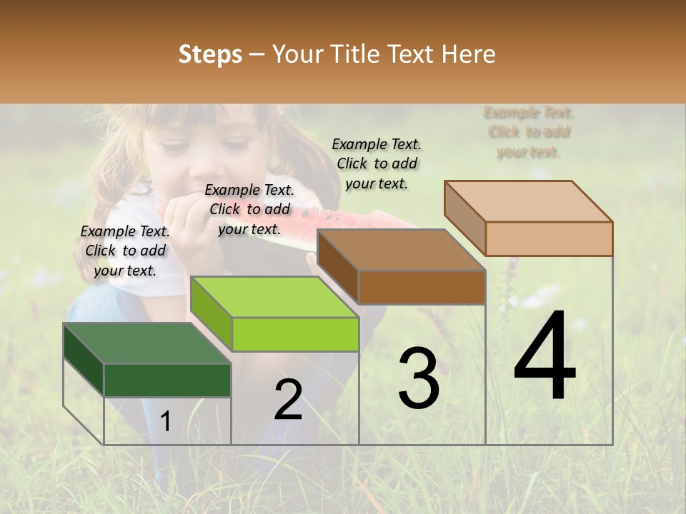 A Little Girl Eating A Piece Of Watermelon PowerPoint Template