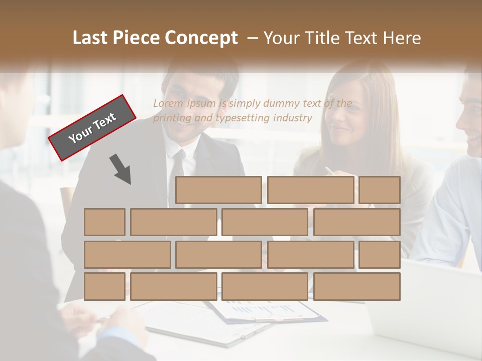 A Group Of People Sitting Around A Table Talking PowerPoint Template