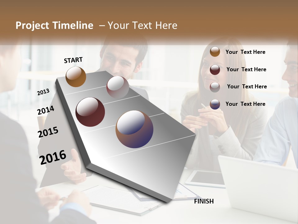 A Group Of People Sitting Around A Table Talking PowerPoint Template