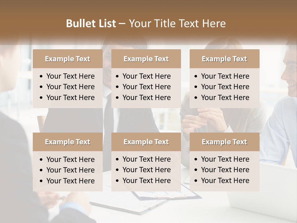 A Group Of People Sitting Around A Table Talking PowerPoint Template