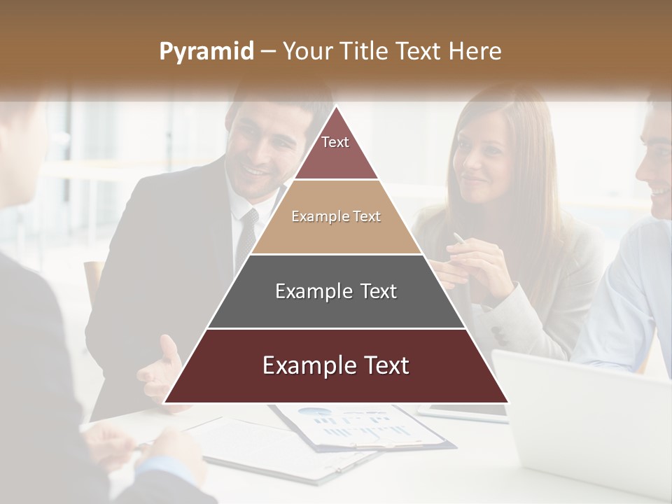 A Group Of People Sitting Around A Table Talking PowerPoint Template