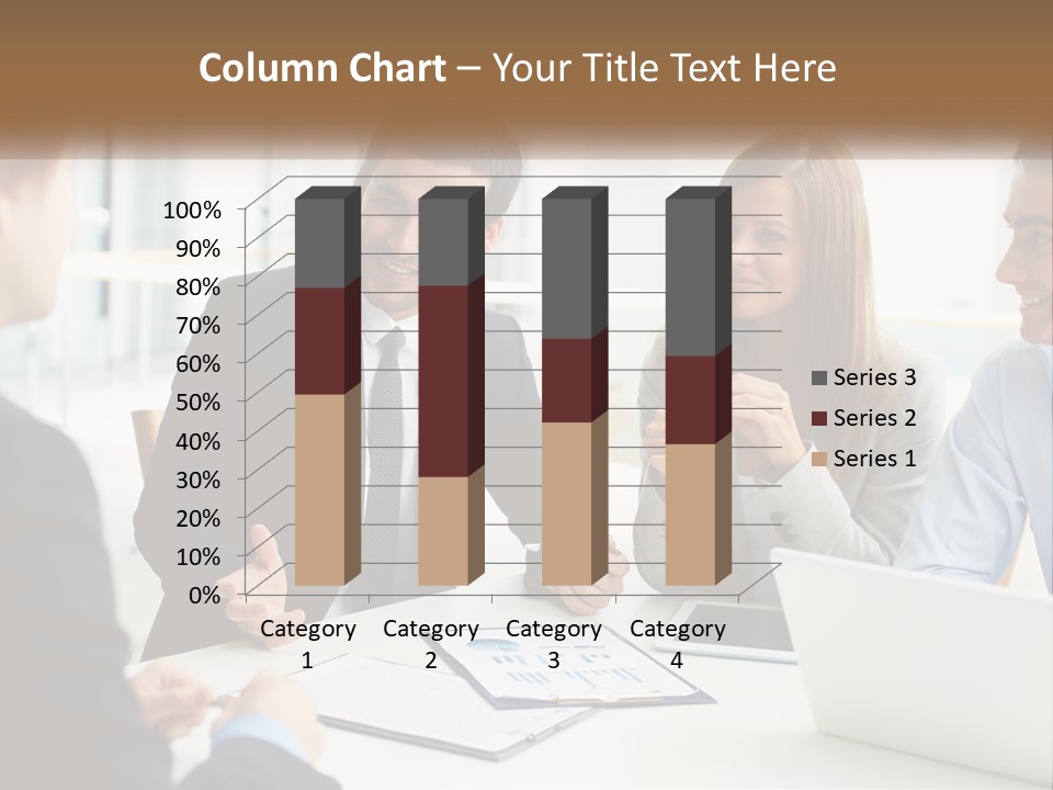 A Group Of People Sitting Around A Table Talking PowerPoint Template
