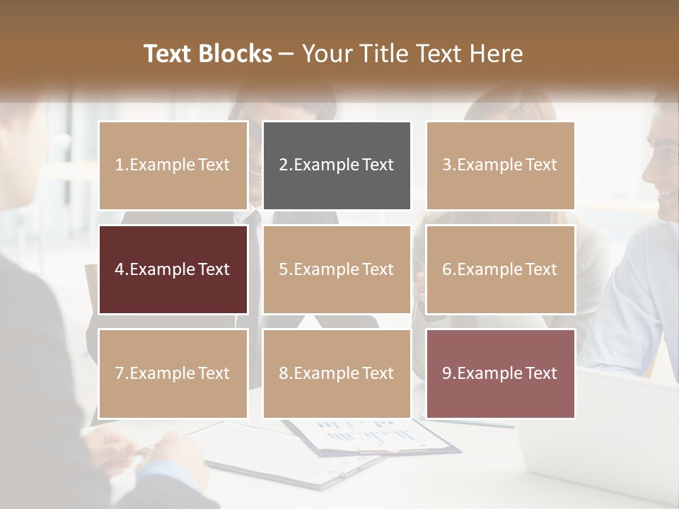 A Group Of People Sitting Around A Table Talking PowerPoint Template