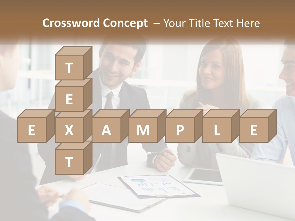 A Group Of People Sitting Around A Table Talking PowerPoint Template