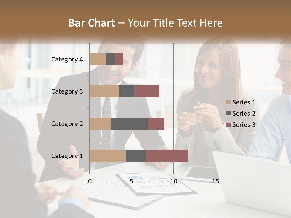 A Group Of People Sitting Around A Table Talking PowerPoint Template