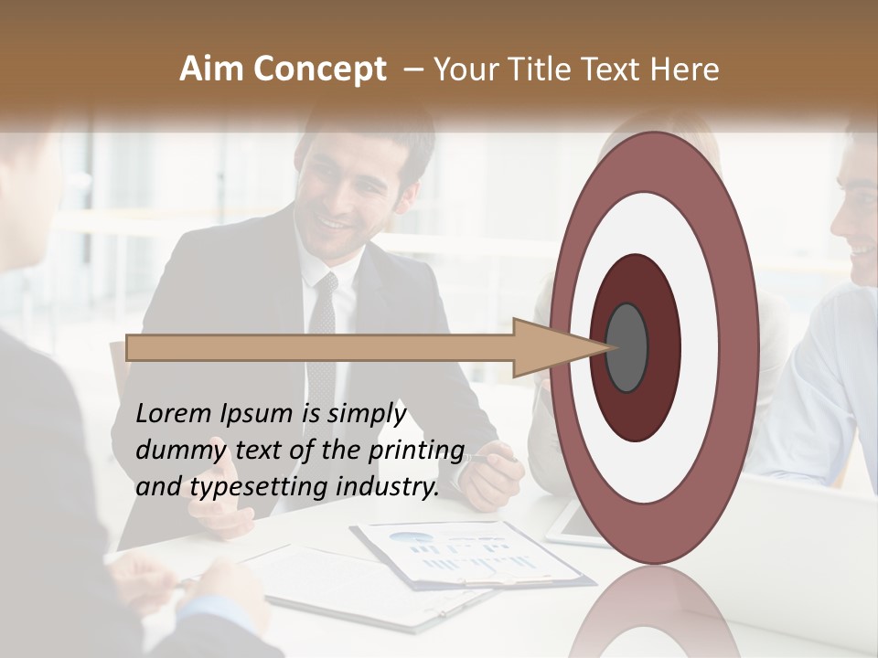 A Group Of People Sitting Around A Table Talking PowerPoint Template